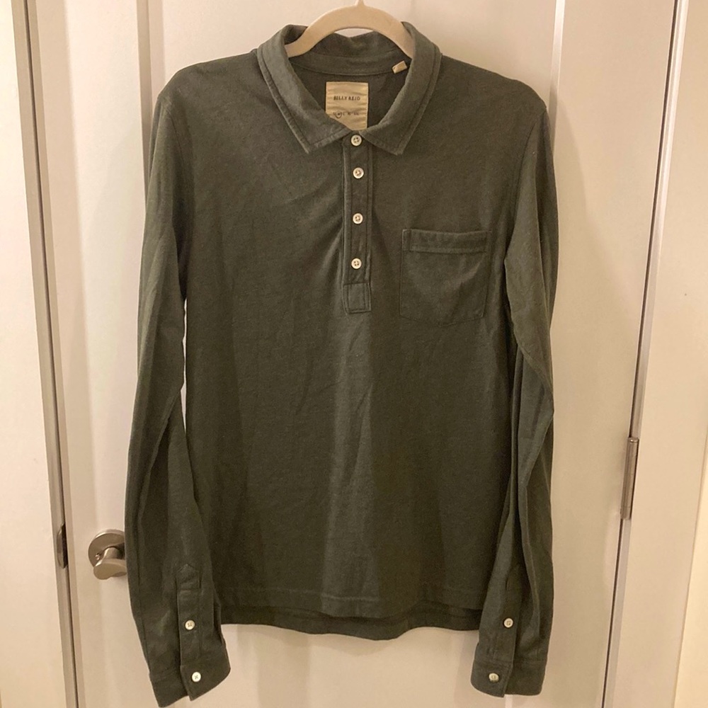 Billy Reid Long Sleeve Pensacola Polo